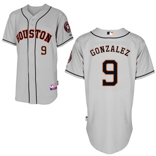 Marwin Gonzalez #9 MLB Jersey-Houston Astros Men's Authentic Road Gray Cool Base Baseball Jersey